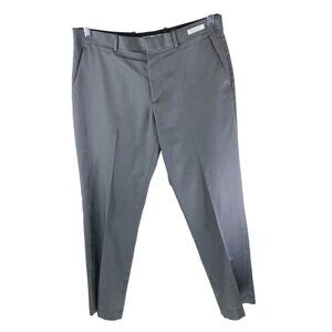 Perry Ellis Portfolio Mens Folio-Flex Modern Fit Gray Dress Pants 34x32